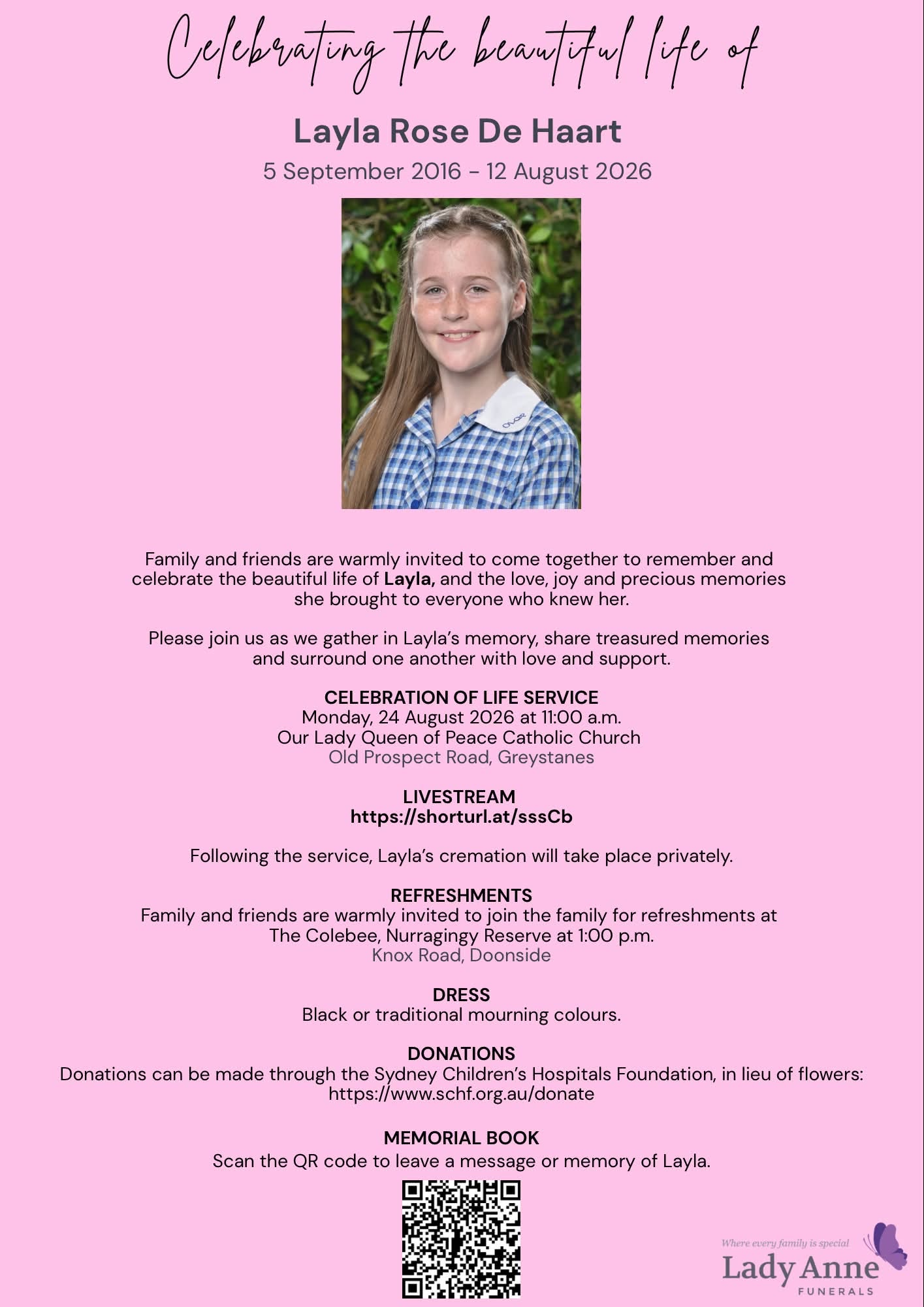 Layla Rose De Haart Dirt Bike Accident, NSW AU, Death: Funeral Date For 10-Year-Old Layla Rose Has Been Announced